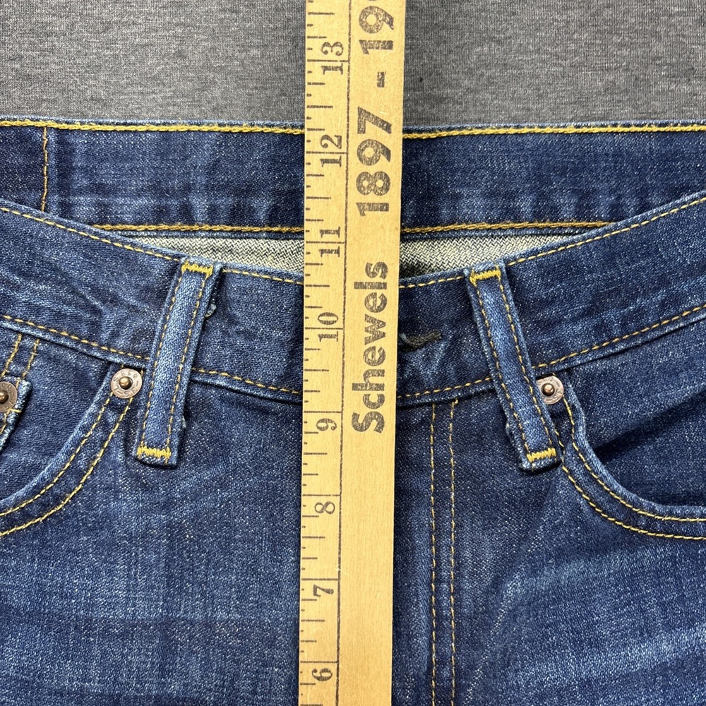 Levis 514 Jeans Mens 31x32 Blue Denim Straight Fit Whiskered Fade Streetwear - Picture 3 of 10